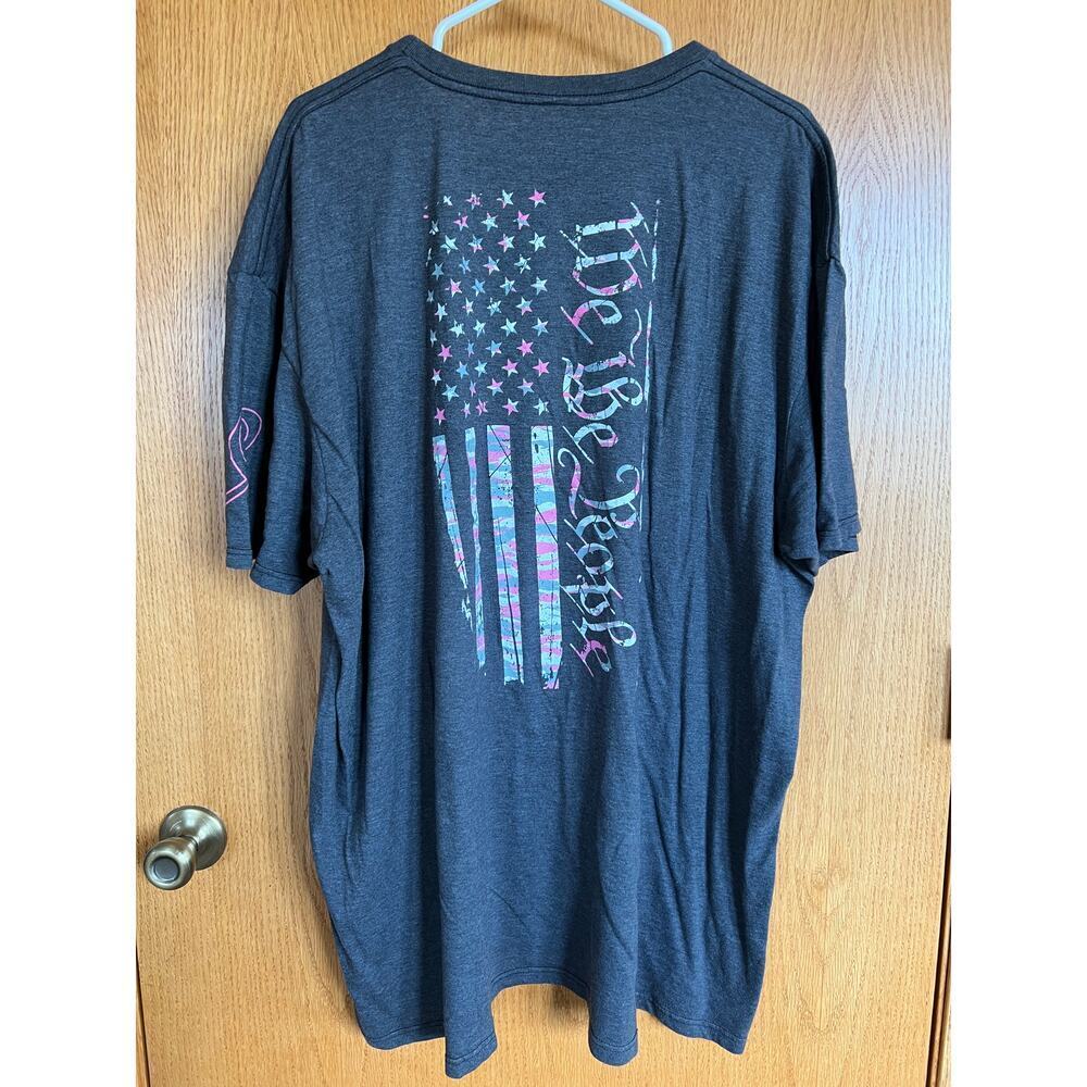 Howitzer gray short sleeve T-shirt, Cancer awareness, men's size 3XL